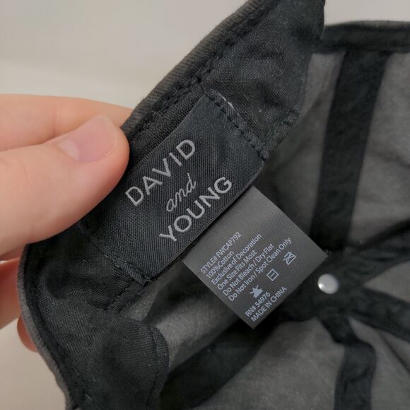 Pride Rainbow Heart Slideback Hat Gray OSFM Embroidered David And Young - Picture 7 of 7